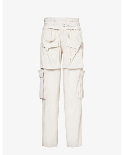 Isabel Marant Hadja Cargo-pocket Woven Trousers - White