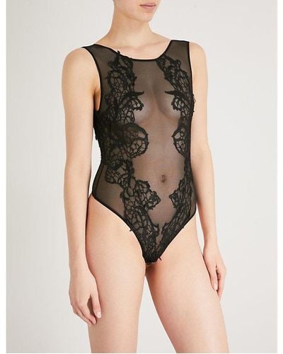 Bluebella Etienne Lace And Mesh Body - Black