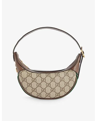 Gucci Ophidia Mini Canvas Shoulder Bag - Metallic