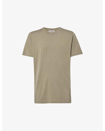CDLP Mid-weight Crewneck Relaxed-fit Woven T-shirt X - Natural