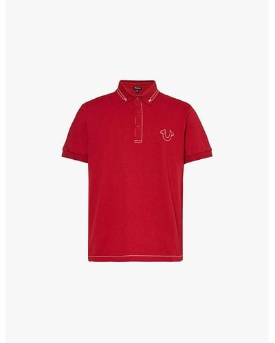 True Religion Brand-embroidered Relaxed-fit Cotton-piqué Polo Shirt