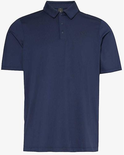 lululemon Evolution Short-sleeved Recycled-nylon-blend Polo Shirt - Blue