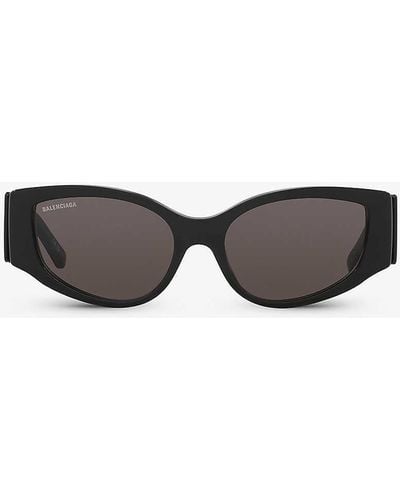 Balenciaga Bb0258s Cat-eye Acetate Sunglasses - Grey