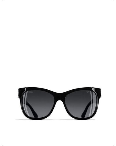 Chanel Square Sunglasses - Black