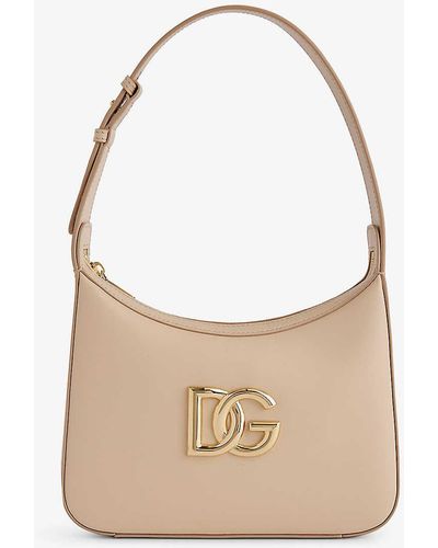 Dolce & Gabbana Brand-plaque Leather Top Handle Bag - White