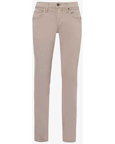 PAIGE Federal Slim-fit Recycled Cotton-blend Trousers - Grey
