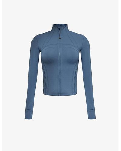 lululemon Define Funnel-neck Stretch-knit Jacket - Blue