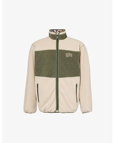 BBCICECREAM Brand-embroidered Reversible Relaxed-fit Fleece Jacket - Green
