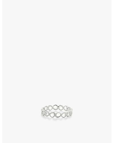 Monica Vinader Nura Open-shape Recycled Sterling-silver Stacking Ring - White