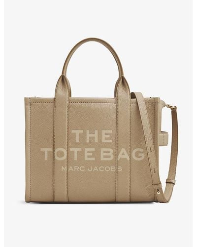 Marc Jacobs The Leather Medium Tote Bag - Natural