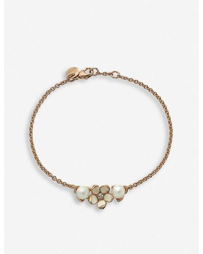 Shaun Leane Cherry Blossom -plated Vermeil Sterling Silver, Pearl And Diamond Bracelet - Metallic