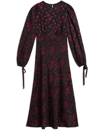 Ted Baker Merlisa Floral-print Woven Midi Dress - Purple