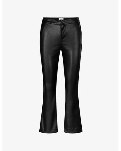 Twist & Tango Cornelia Kick-flare Mid-rise Faux-leather Trousers - Black
