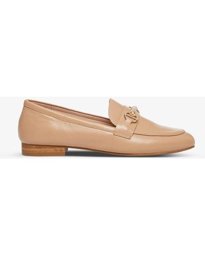 Dune Grange Snaffle-trim Leather Loafers - Natural