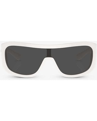 Dolce & Gabbana Dg4454 Rectangle-frame Acetate Sunglasses - Grey