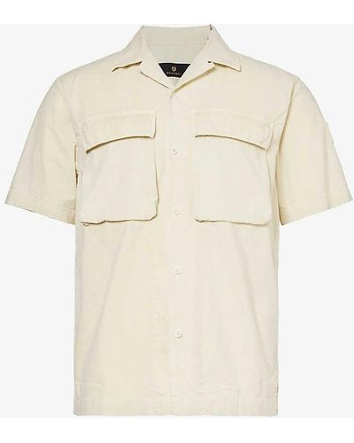 Belstaff Mineral Caster Camp-collar Regular-fit Stretch-cotton Shirt X - White