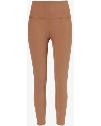 Varley Let's Move High-rise Stretch Recycled-polyester leggings - Natural