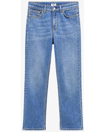 Filippa K Stella Straight-leg Mid-rise Stretch Organic-cotton Jeans - Blue