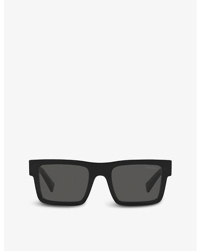 Prada Pr 19ws Square-frame Acetate Sunglasses - Gray