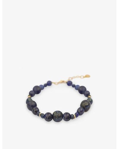 The Alkemistry Boba Blueberry 18ct Yellow-gold And Lapis Lazuli Beaded Bracelet
