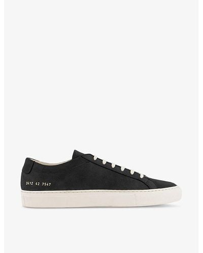Common Projects Achilles Low Number-print Suede Low-top Sneakers - Black