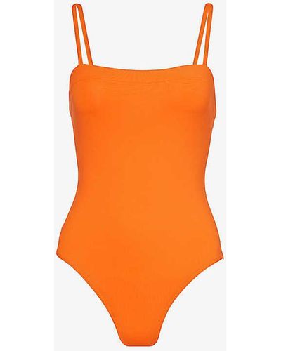 Eres Aquarelle Square-neck Swimsuit - Orange