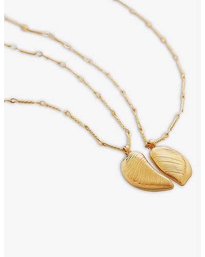 Monica Vinader Togetherness 18ct Recycled Yellow -plated Vermeil Sterling-silver Friendship Necklace Set - Metallic
