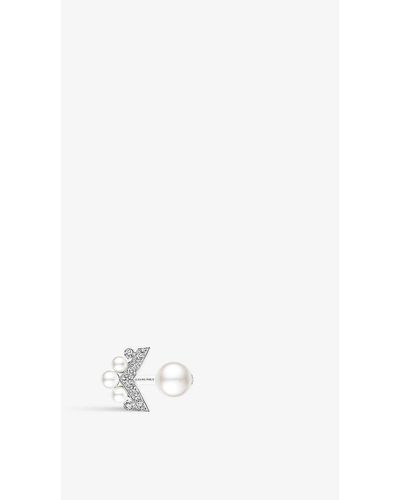 Chaumet Joséphine Aigrette 18ct White-gold, 0.65ct Brilliant-cut Diamond And 4.65ct Akoya Pearl Ring