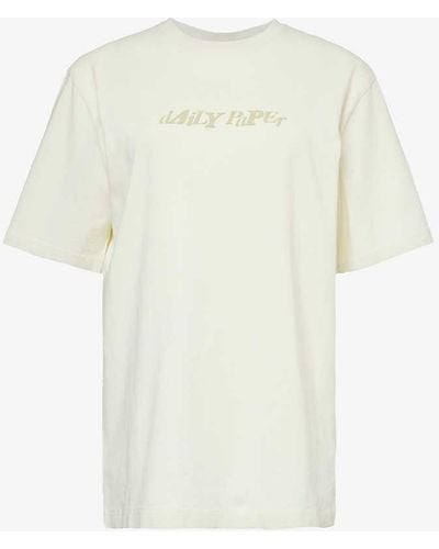 Daily Paper Unified Logo-print Cotton-jersey T-shirt - White