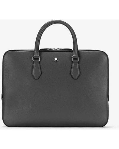 Montblanc Sartorial Thin Logo-embellished Leather Document Case - Black
