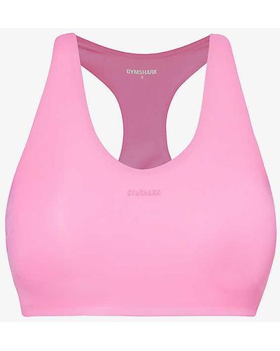 GYMSHARK Everywear Comfort Scoop-neck Stretch-woven Sports Bra - Pink