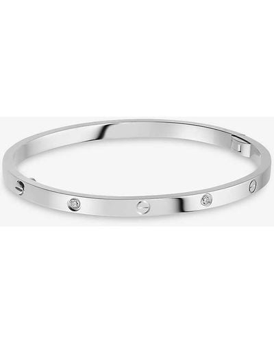 Cartier Love Small 18ct White-gold And 6 Diamonds Bracelet