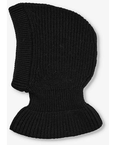 Lemaire Ribbed Wool-blend Balaclava - Black