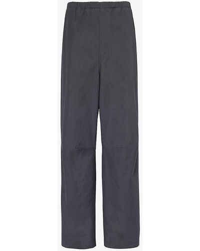 Gucci Skater Relaxed-fit Wide-leg Cotton Trousers - Grey