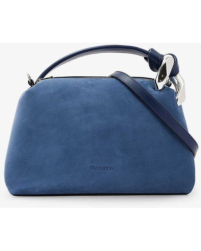 JW Anderson Corner Leather Top-handle Bag - Blue