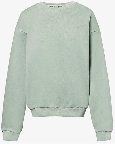GYMSHARK Everywear Comfort Logo-embossed Cotton-jersey Sweatshirt - Green