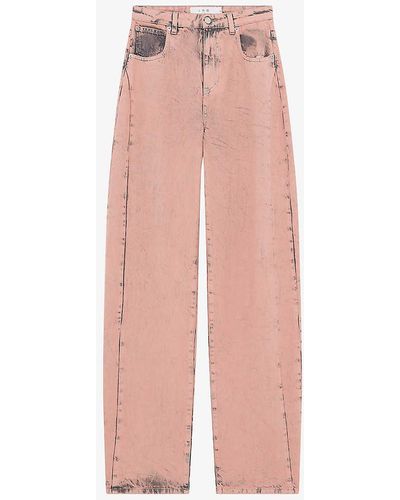 IRO Olmo Wide-leg High-rise Jeans - Pink