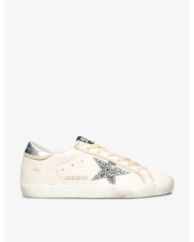 Golden Goose Superstar 80185 Logo-print Leather Low-top Trainers - Natural
