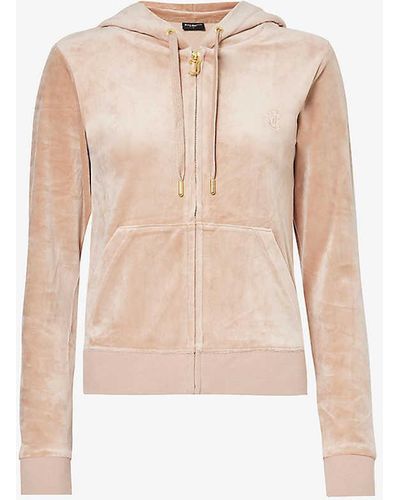 Juicy Couture Womens Robertson Velour Hoodie Grey Size Small