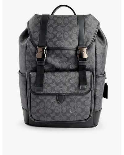 COACH League Leather Backpack - Gray