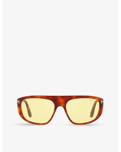 Tom Ford Ft1002 Pierre Square-frame Acetate Sunglasses - Metallic