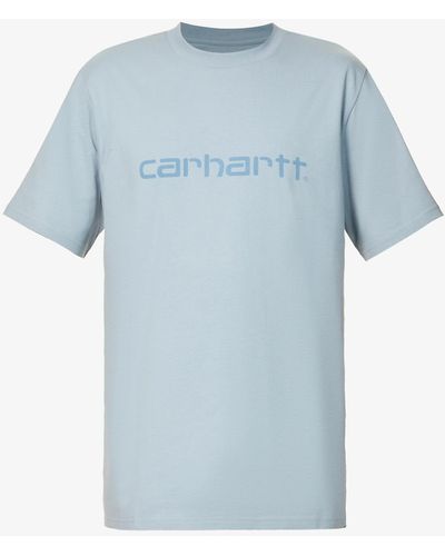 Carhartt Script Logo-print Cotton T-shirt - Blue