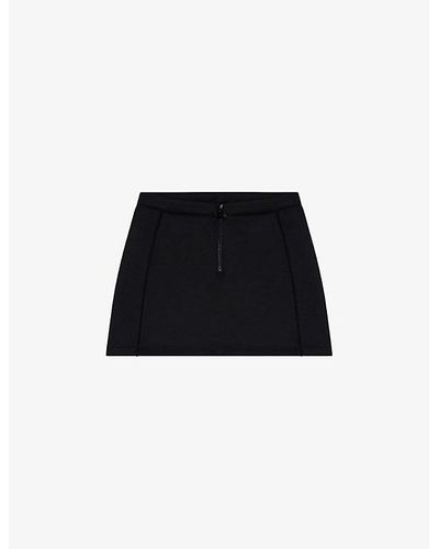 DIESEL O-carole Cut-out Stretch-woven Mini Skirt - Black
