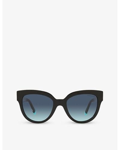 Tiffany & Co. Tf4186 Cat Eye-frame Acetate Sunglasses - Blue