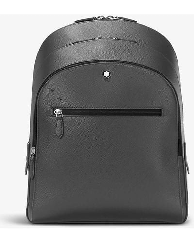 Montblanc Sartorial Medium Grained-leather Backpack - Grey