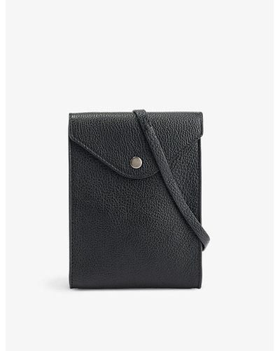 Lemaire Envelope Leather Cross-body Pouch Bag - Black