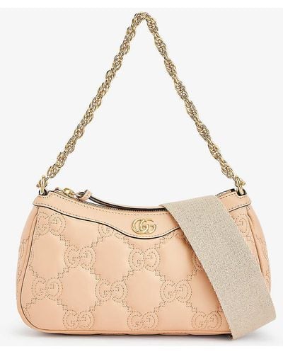 Gucci Matelassé Leather Shoulder Bag - Natural