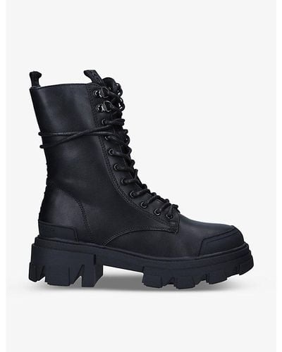 KG by Kurt Geiger Trekker Ankle-length Faux-leather Boots - Black