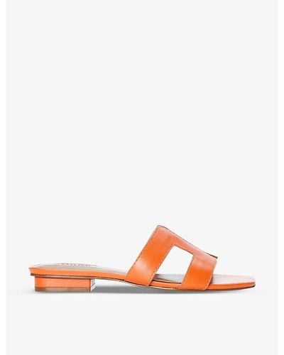 Dune Loupe Open-toe Leather Sandals - Orange