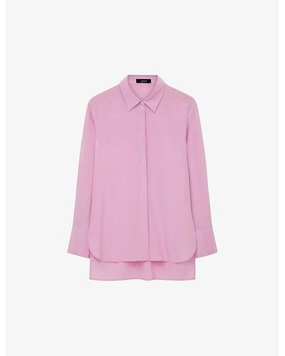 JOSEPH Bold Relaxed-fit Silk Shirt - Pink